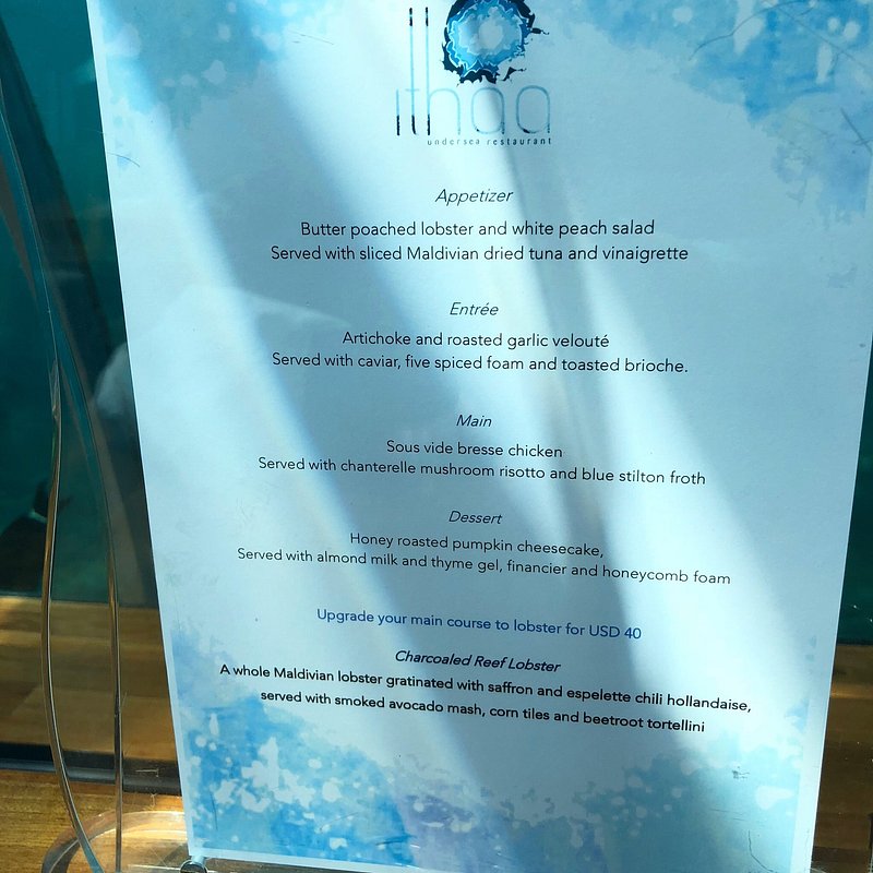 Menu Ithaa Undersea Restaurant-6